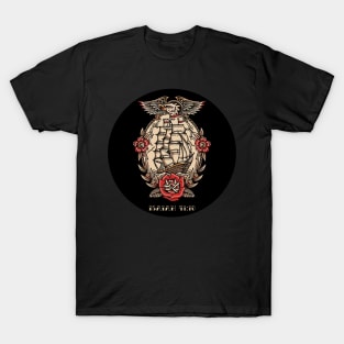 Ship Eagle American Traditional Tattoo Flash T-Shirt